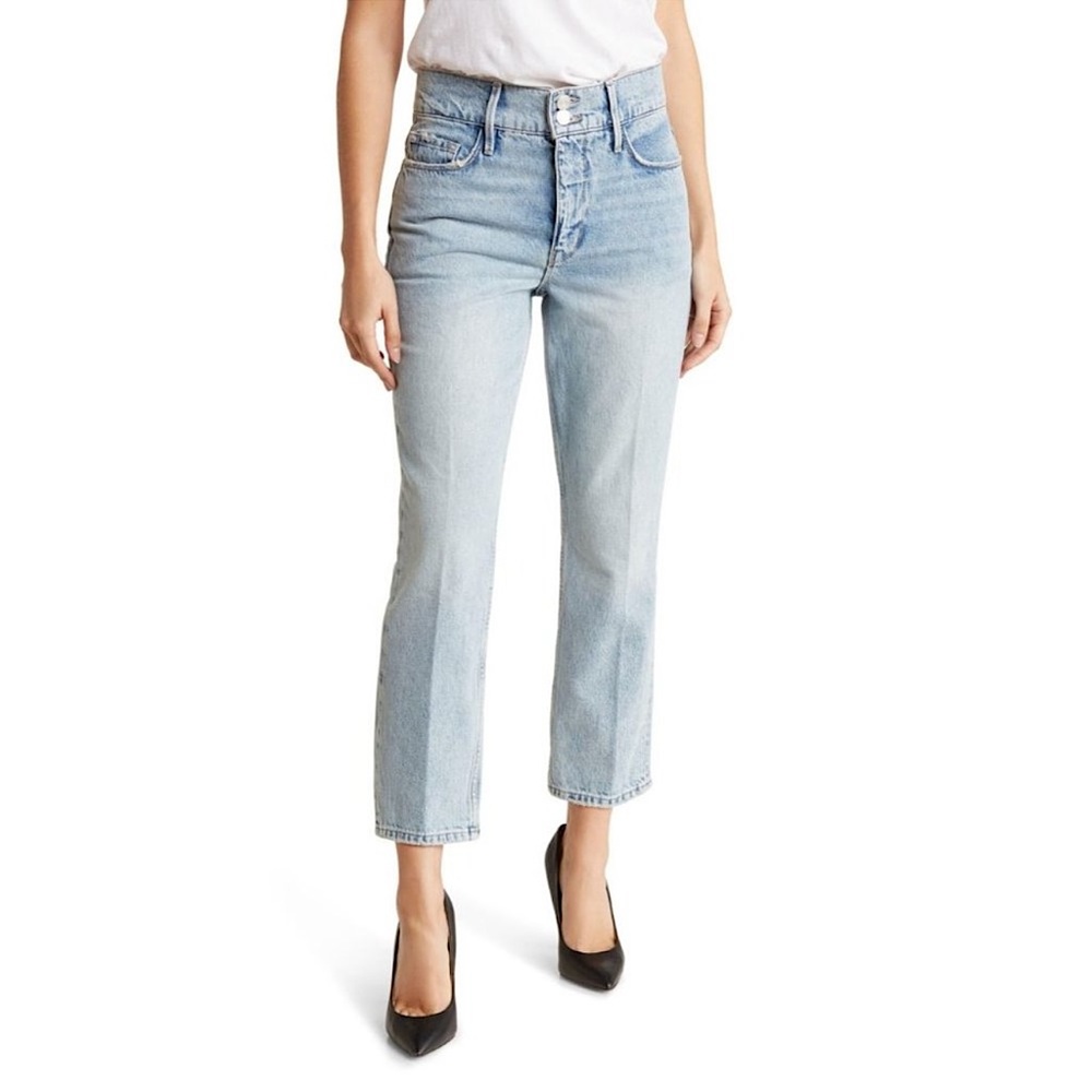 Revolve FRAME Le Pixie Sylvie Bilson Slender Straight High Rise Jeans Size 27